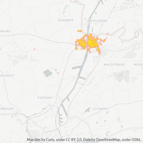 Bedrijfsconcentratie in Postcode 9060 - Zelzate, Vlaanderen