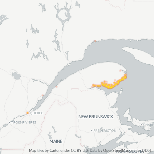 Bedriftskonsentrasjon i Postnummer G0C - Québec