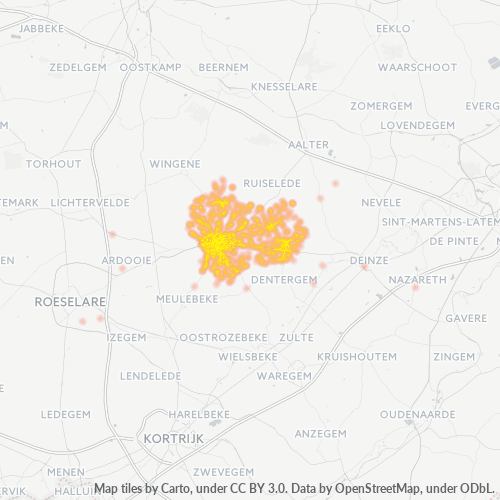 Bedrijfsconcentratie in Postcode 8700 - Aarsele, Vlaanderen