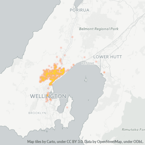 Concentració d'empreses a Codi Postal 6035 - Khandallah, Regió de Wellington
