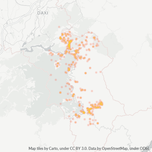 Bedrijfsconcentratie in Postcode 336 - Taiwan