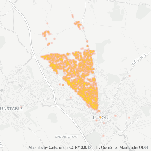 Concentració d'empreses a Codi Postal LU3 - Luton, Anglaterra