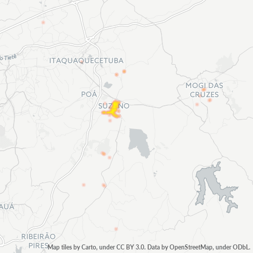 Bedrijfsconcentratie in Postcode 08675-000 - Suzano, São Paulo (staat)