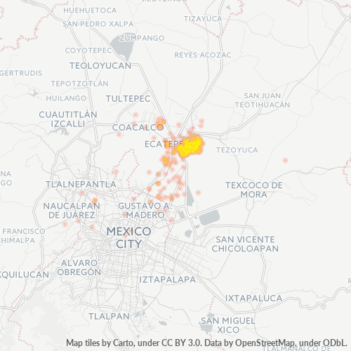 Dami ng Negosyo sa Postal Code 55070 - Ecatepec, Estado ng Mehiko