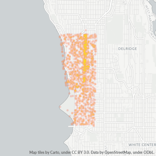 Bedriftskonsentrasjon i Postnummer 98136 - Seattle, Washington