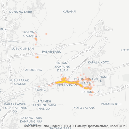Dami ng Negosyo sa Postal Code 25157 - Padang, Provinsi Sumatera Barat