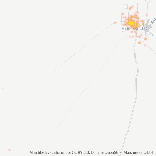 Geschäftskonzentration in Postleitzahl 83200 - Hermosillo, Sonora (Bundesstaat)