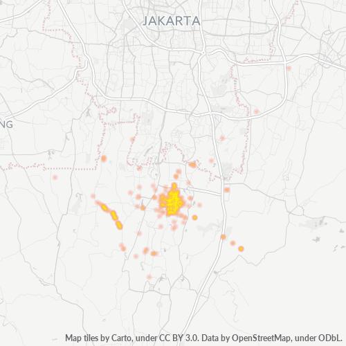 Bedriftskonsentrasjon i Postnummer 16417 - Depok (Vest-Java)