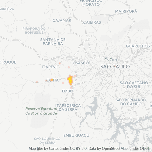 Dami ng Negosyo sa Postal Code 06711-000 - Cotia, São Paulo