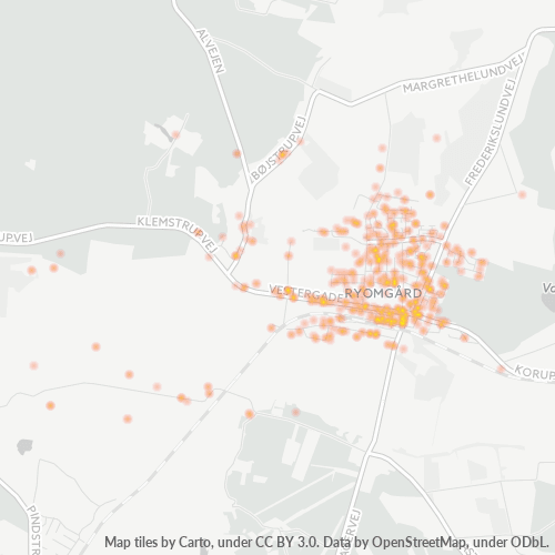 Dami ng Negosyo sa Postal Code 8550 - Ryomgård, Region Midtjylland