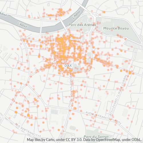 Dami ng Negosyo sa Postal Code 40100 - Dax, Aquitania