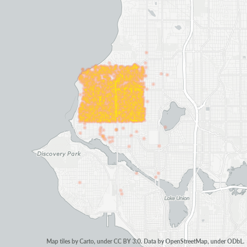 Verksamhetskoncentration i Postnummer 98117 - Seattle, Washington (delstat)