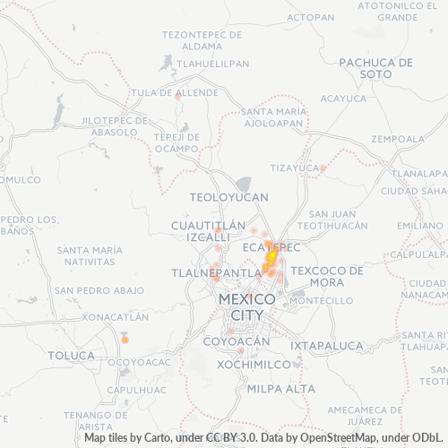 Dami ng Negosyo sa Postal Code 55080 - Ecatepec, Estado ng Mehiko