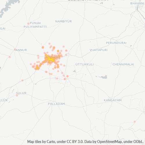 Dami ng Negosyo sa Postal Code 641654 - Coimbatore, State of Tamil Nādu