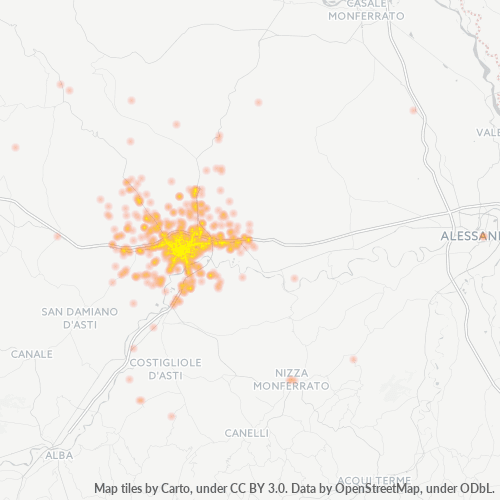 Dami ng Negosyo sa Postal Code 14100 - Asti, Piemonte