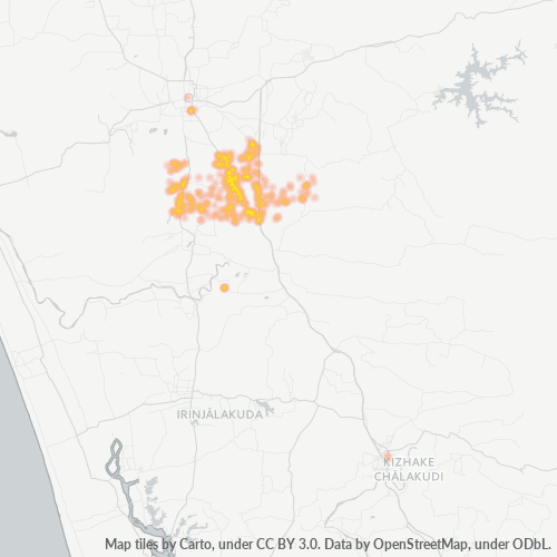 Dami ng Negosyo sa Postal Code 680306 - Ollūr, State of Kerala