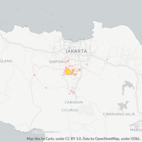 Bedriftskonsentrasjon i Postnummer 16519 - Depok (Vest-Java)
