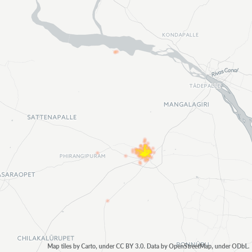 Bedrijfsconcentratie in Postcode 522002 - Guntūr, Andhra Pradesh