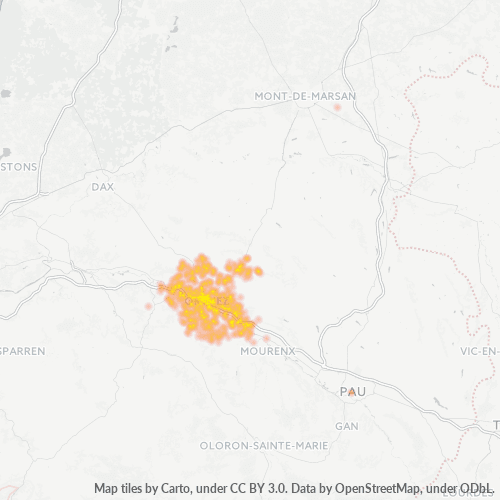 Dami ng Negosyo sa Postal Code 64300 - Castetner, Aquitania