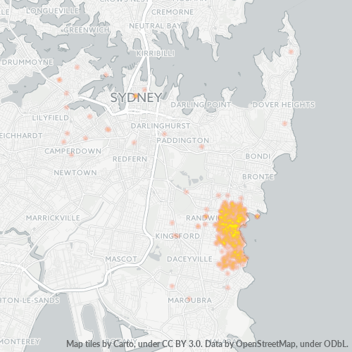 Dami ng Negosyo sa Postal Code 2034 - Coogee, New South Wales