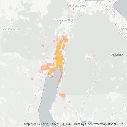 Bedrijfsconcentratie in Postcode 28887 - Italië