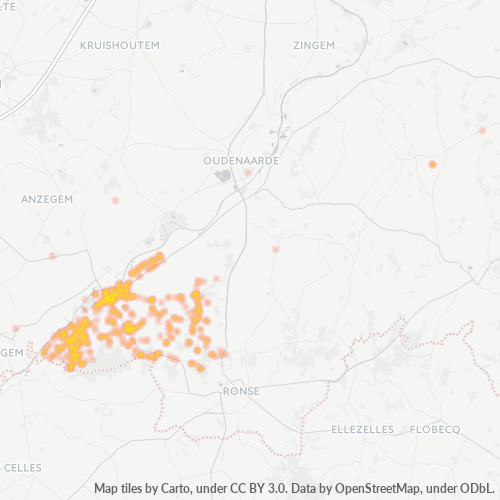 Bedrijfsconcentratie in Postcode 9690 - België
