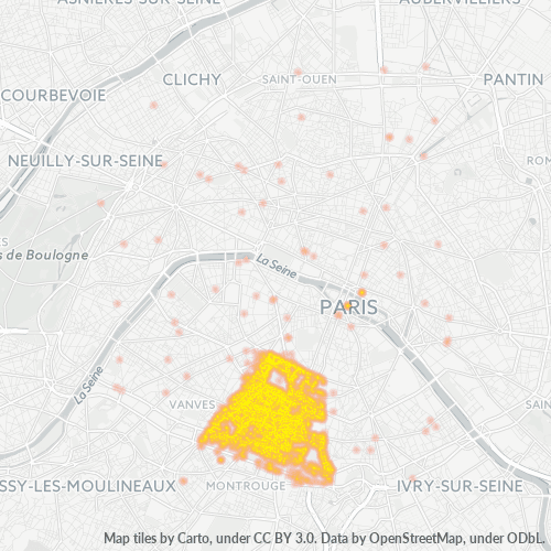 Concentració d'empreses a Codi Postal 75014 - París, Illa de França