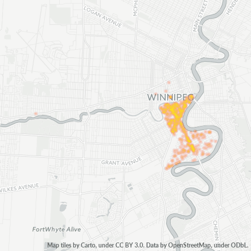 Bedrijfsconcentratie in Postcode R3L - Winnipeg, Manitoba
