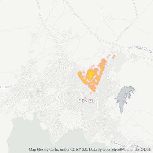 Dami ng Negosyo sa Postal Code 20175 - Denizli, Lalawigan ng Denizli