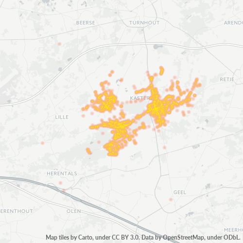 Bedrijfsconcentratie in Postcode 2460 - Kasterlee, Vlaanderen