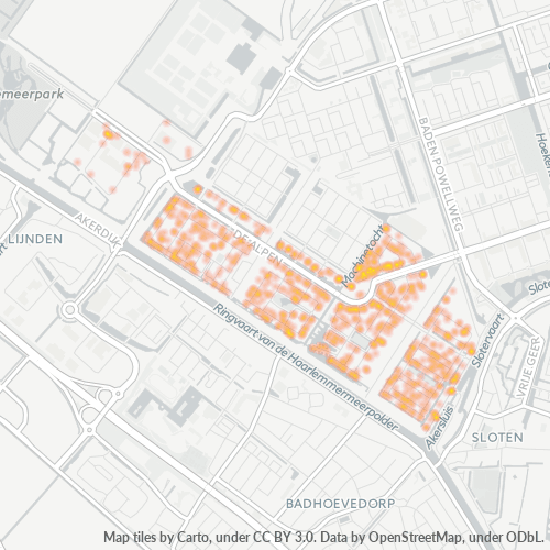Dami ng Negosyo sa Postal Code 1060 - Amsterdam, Provincie Noord-Holland