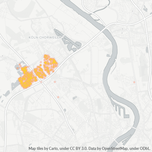 Business Concentration in Postal Code 50767 - Cologne, North Rhine-Westphalia