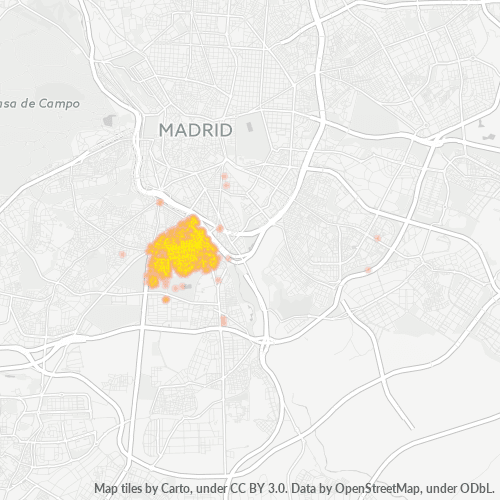 Dami ng Negosyo sa Postal Code 28026 - Madrid, Pamayanan ng Madrid