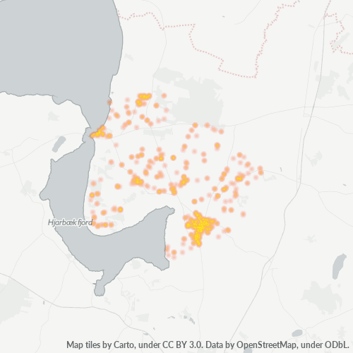 Dami ng Negosyo sa Postal Code 8832 - Region Midtjylland