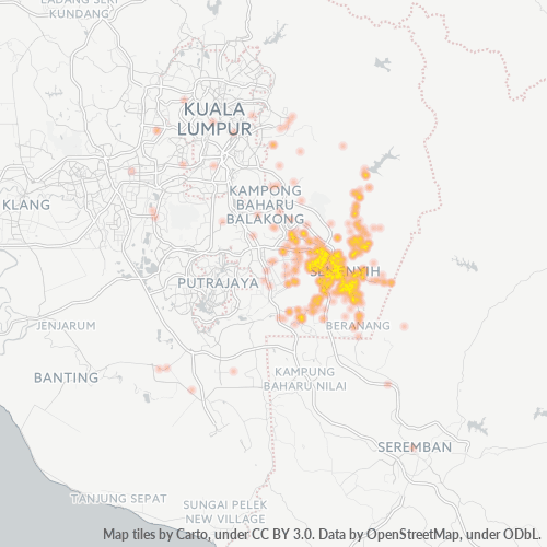 Dami ng Negosyo sa Postal Code 43500 - Semenyih, Selangor