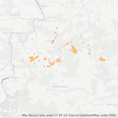 Bedrijfsconcentratie in Postcode 5560 - Houyet, Wallonië