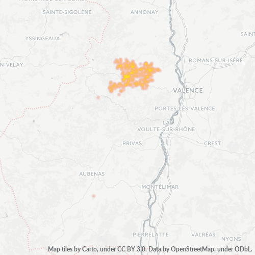 Dami ng Negosyo sa Postal Code 07270 - Gilhoc-sur-Ormèze, Rhône-Alpes