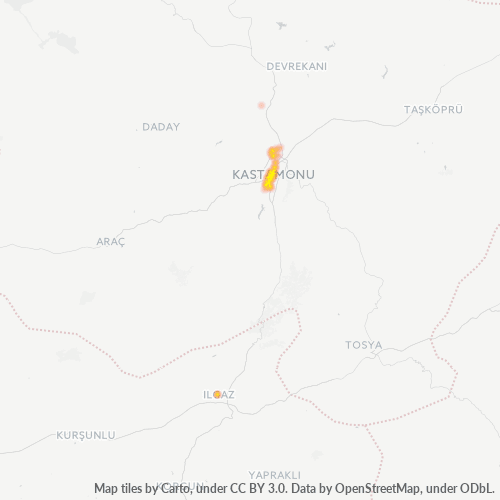Dami ng Negosyo sa Postal Code 37100 - Kastamonu, Kastamonu Province