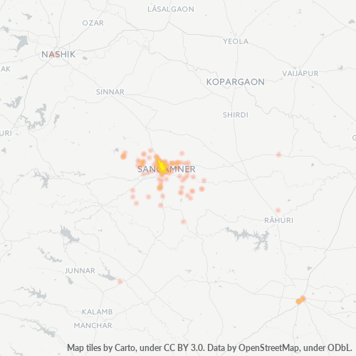 Bedrijfsconcentratie in Postcode 422605 - Sangamner, Maharashtra
