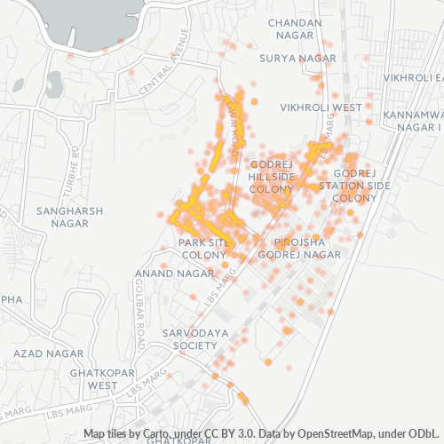 Bedrijfsconcentratie in Postcode 400079 - Vikhroli, Maharashtra