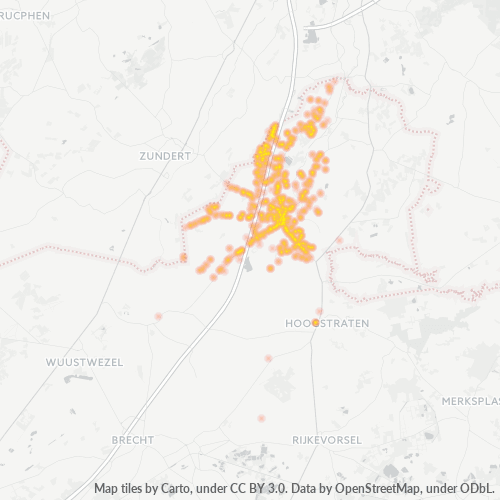 Bedrijfsconcentratie in Postcode 2321 - België