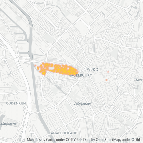 Verksamhetskoncentration i Postnummer 3532 - Utrecht, Utrecht (provins)