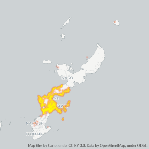 Concentrazione delle imprese in Codice Postale 904 - Prefettura di Okinawa