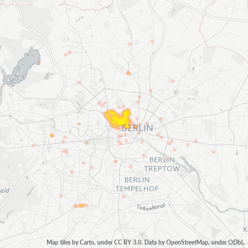 Concentrarea activității în Cod Postal 10115 - Berlin