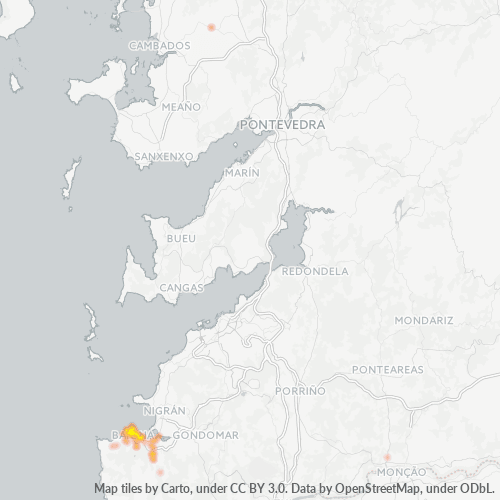 Bedrijfsconcentratie in Postcode 36300 - Baiona, Galicië (Spanje)