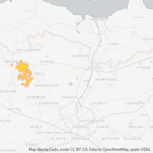 Bedrijfsconcentratie in Postcode 9991 - België