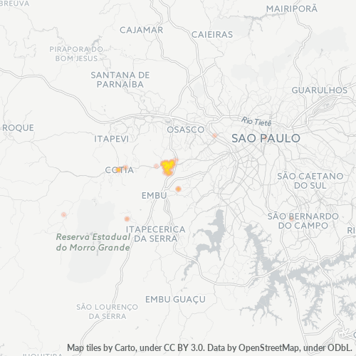Dami ng Negosyo sa Postal Code 06710-000 - Cotia, São Paulo