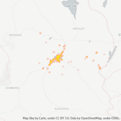 Dami ng Negosyo sa Postal Code 36000 - Kars, Kars Province