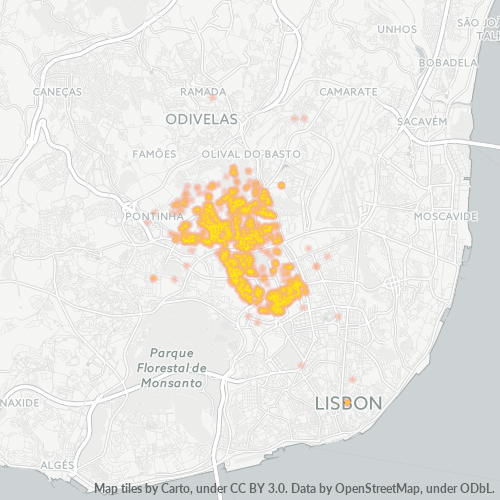 Dami ng Negosyo sa Postal Code 1600 - Lisboa, Distrito de Lisboa