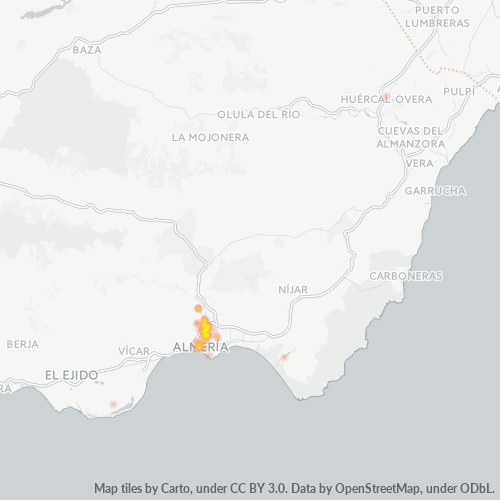 Bedrijfsconcentratie in Postcode 04230 - Pechina, Andalusië